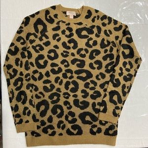Cheetah knit sweater- oversized. Brand new.